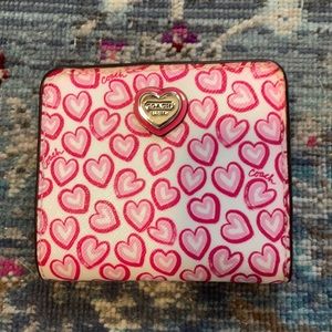 Coach heart wallet